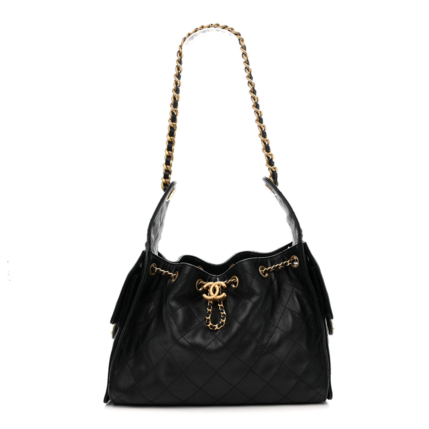 Caviar Quilted Small Chanel 25 Handbag Black