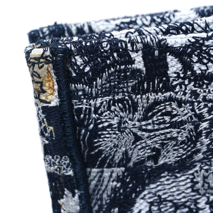 Christian Dior Canvas Embroidered Large Dioriviera Reverse Striped Toile De Jouy Book Tote Blue White 12 of 12