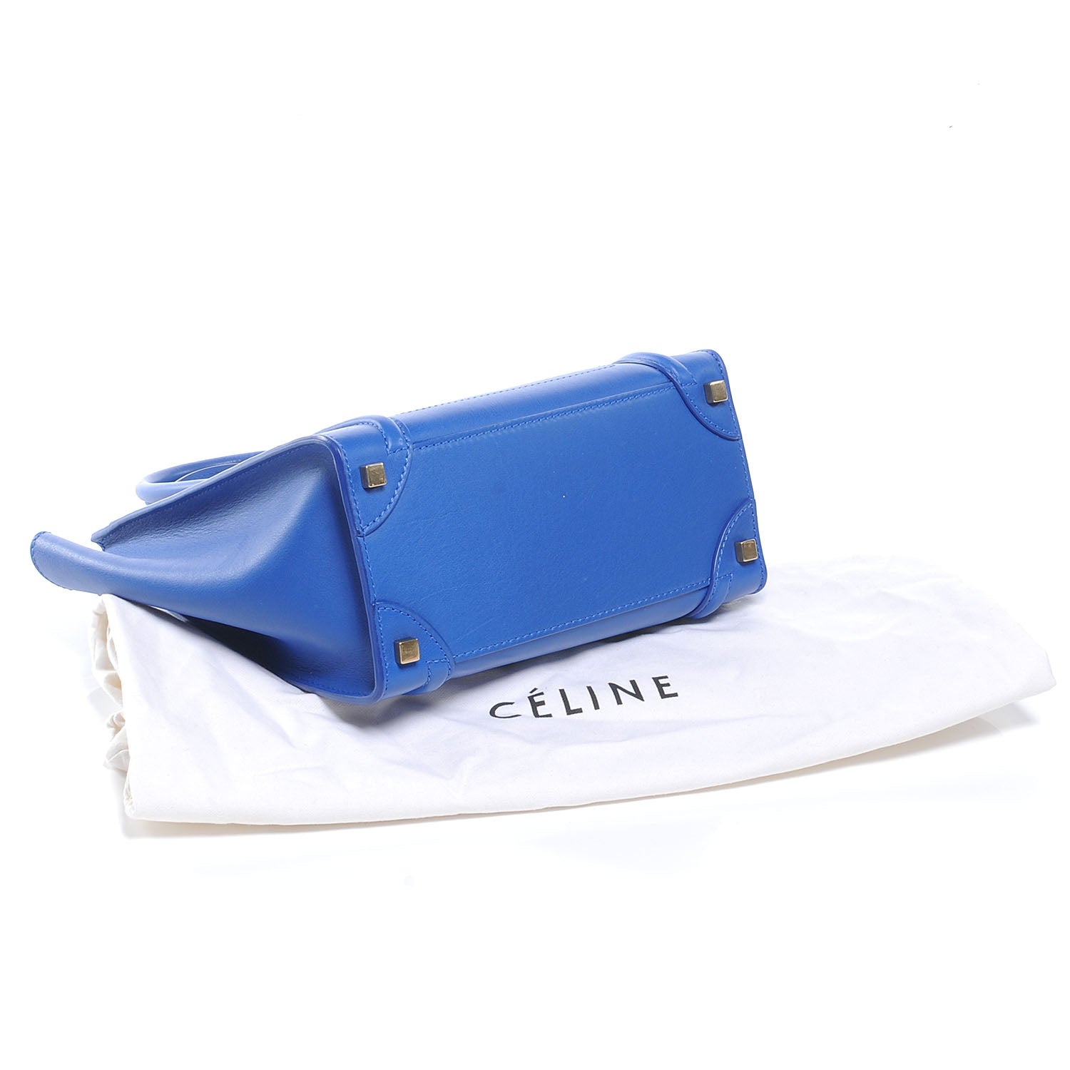 Celine Smooth Calfskin Micro Luggage Bag Cobalt Royal Blue 4 of 8