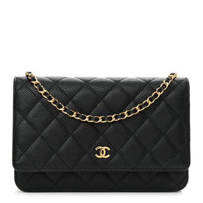 Chanel Caviar Quilted Wallet on Chain WOC Black 1 of 12