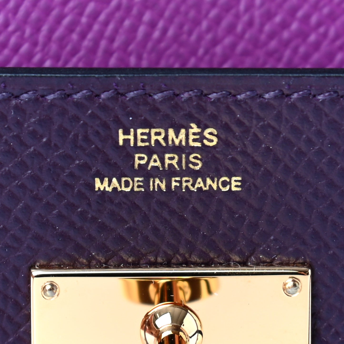 Epsom Verso Kelly Longue Wallet Raisin Anemone
