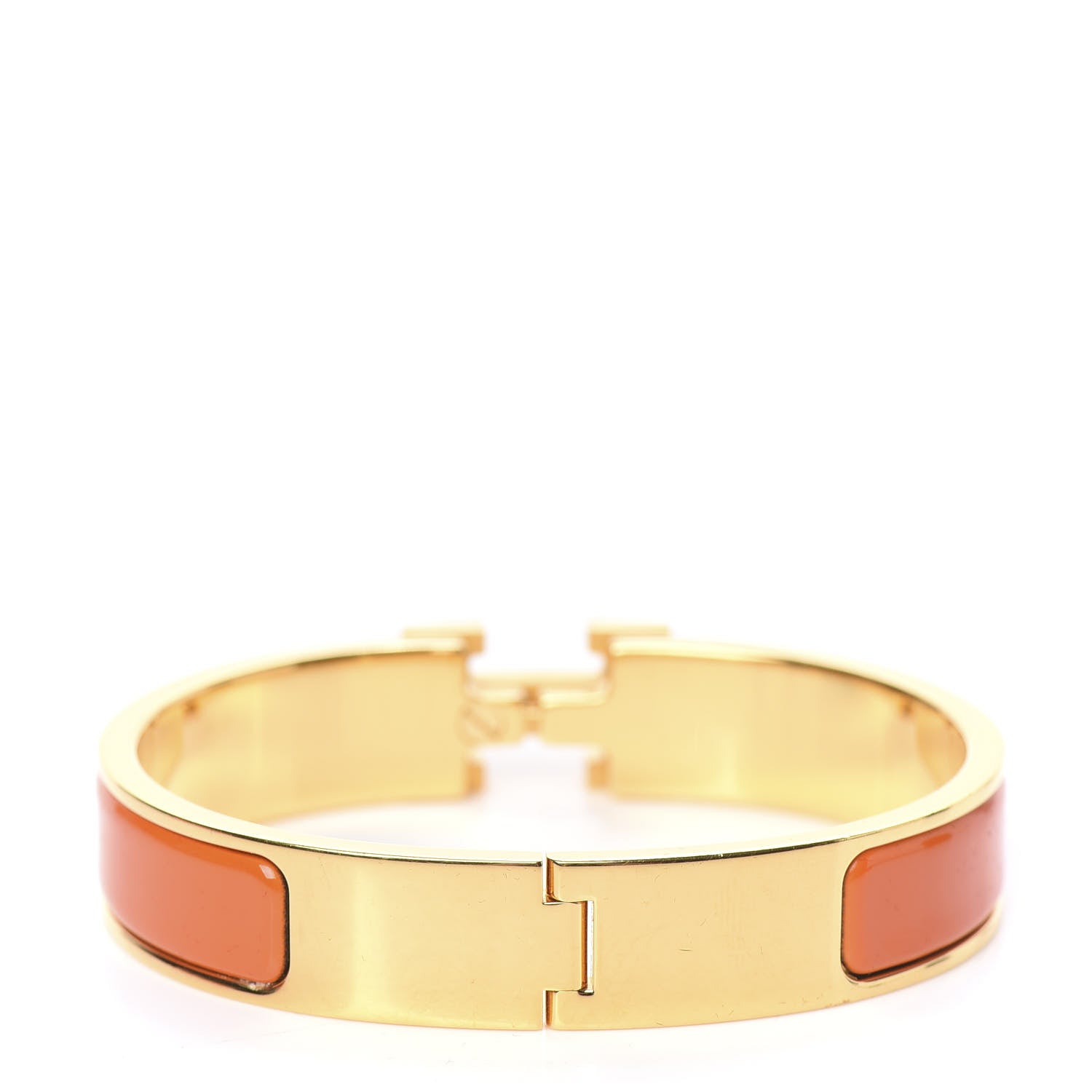 Hermes Enamel Narrow Clic Clac H Bracelet PM Orange 2 of 4
