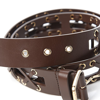 Chanel Cross Stitch Belt 90 36 Dark Brown 5 of 5
