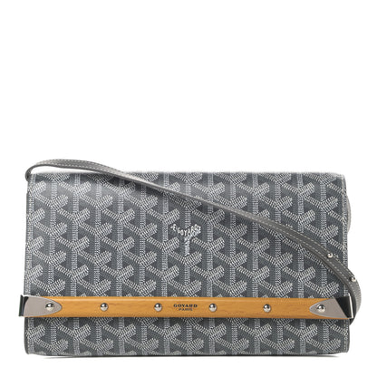Goyard Goyardine Monte Carlo Bois Clutch With Strap Gray 1 of 10