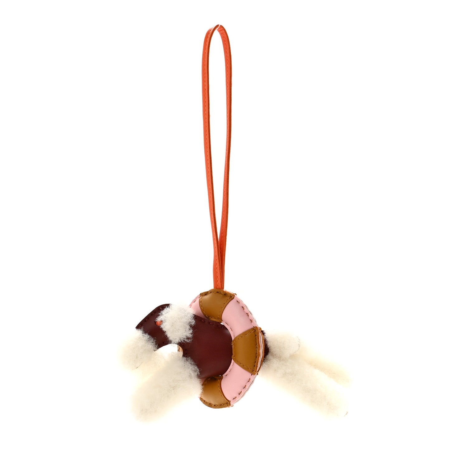 Milo Lambskin Shearling Budy A La Mer Charm  Écru Rouge H Feu Sésame Rose Sakura