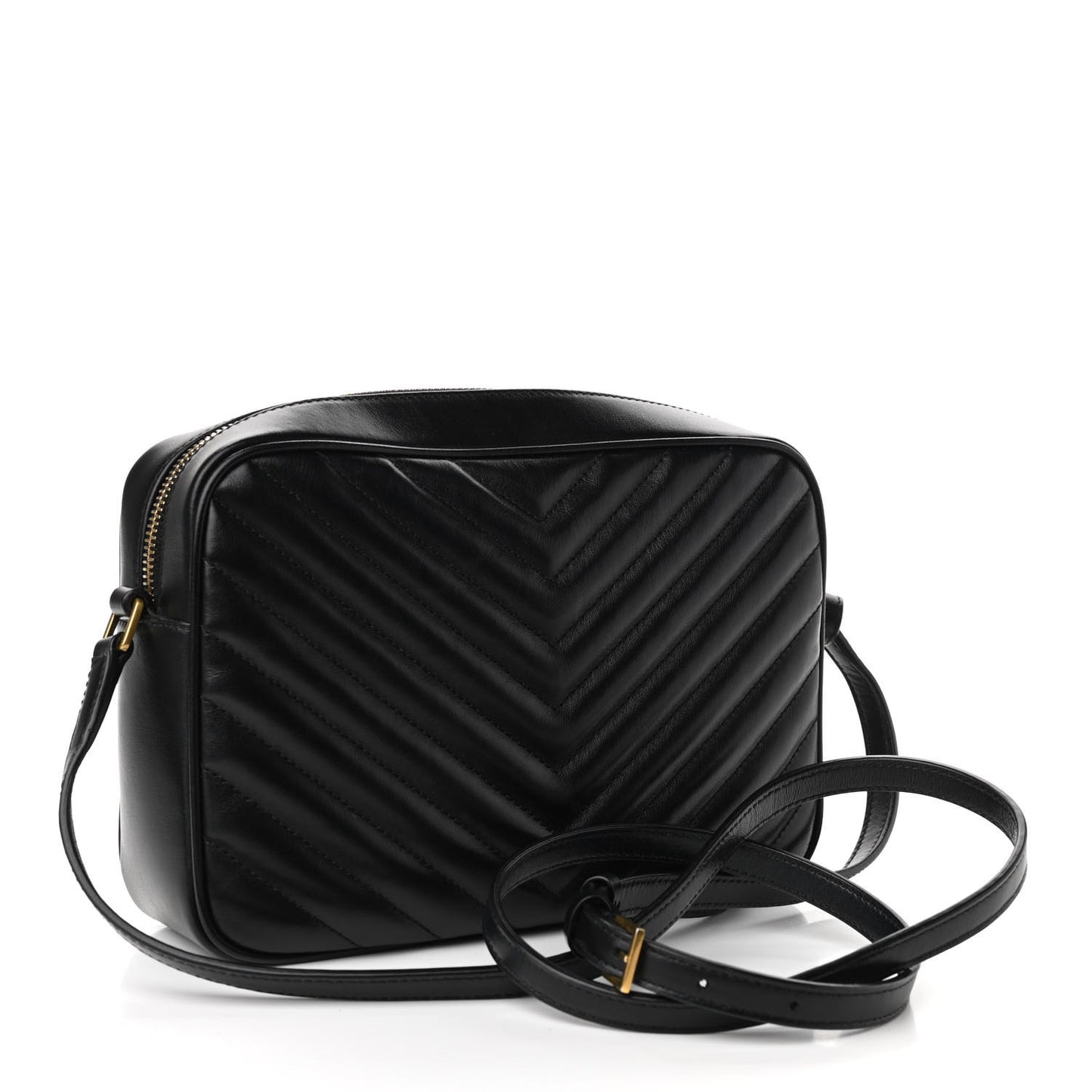 Calfskin Matelasse Monogram Lou Camera Bag Black
