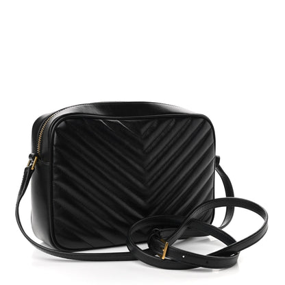 Saint Laurent Calfskin Matelasse Monogram Lou Camera Bag Black 3 of 11