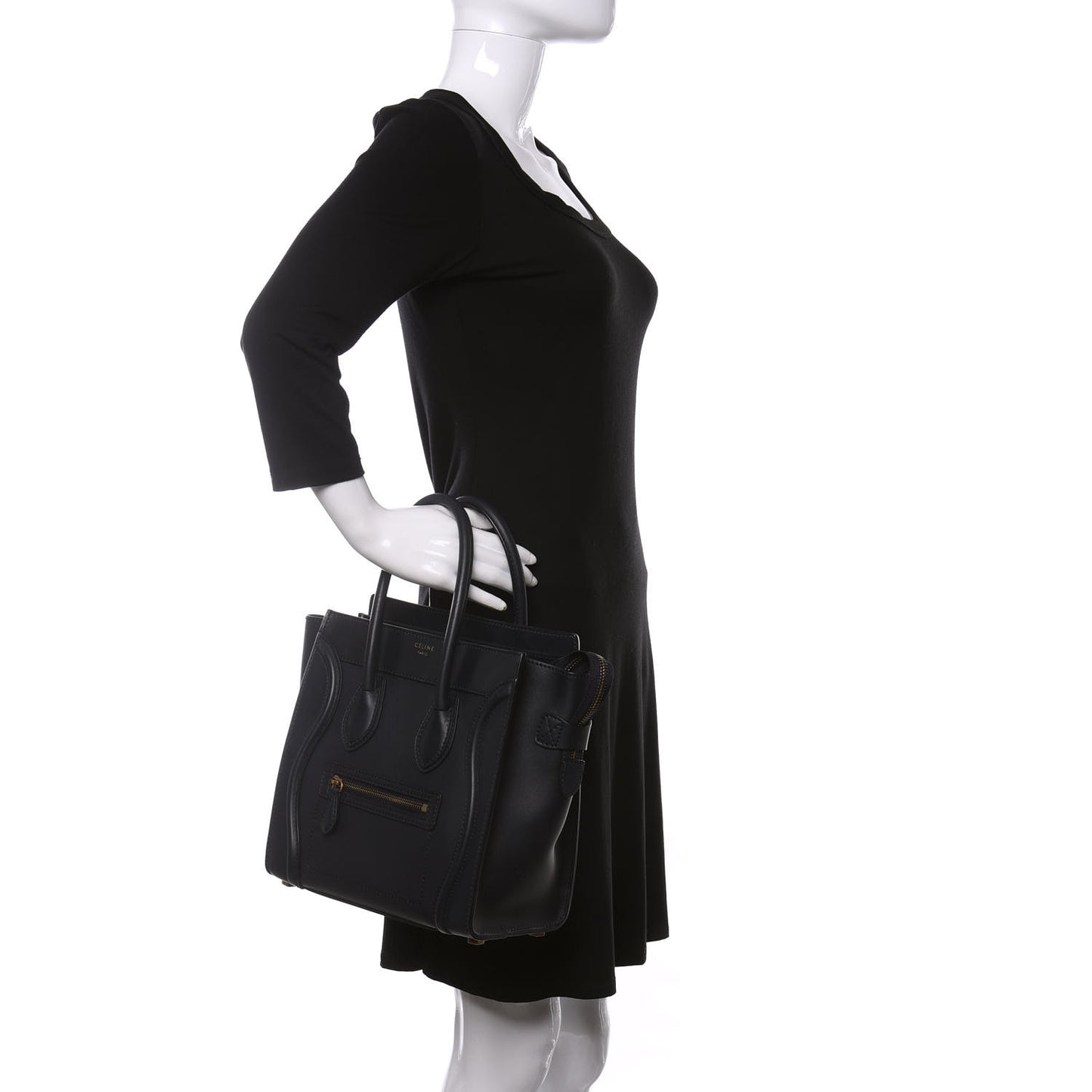 Smooth Calfskin Micro Luggage Navy Blue