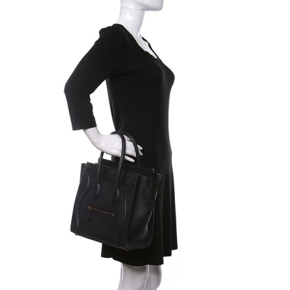 Celine Smooth Calfskin Micro Luggage Navy Blue 2 of 10