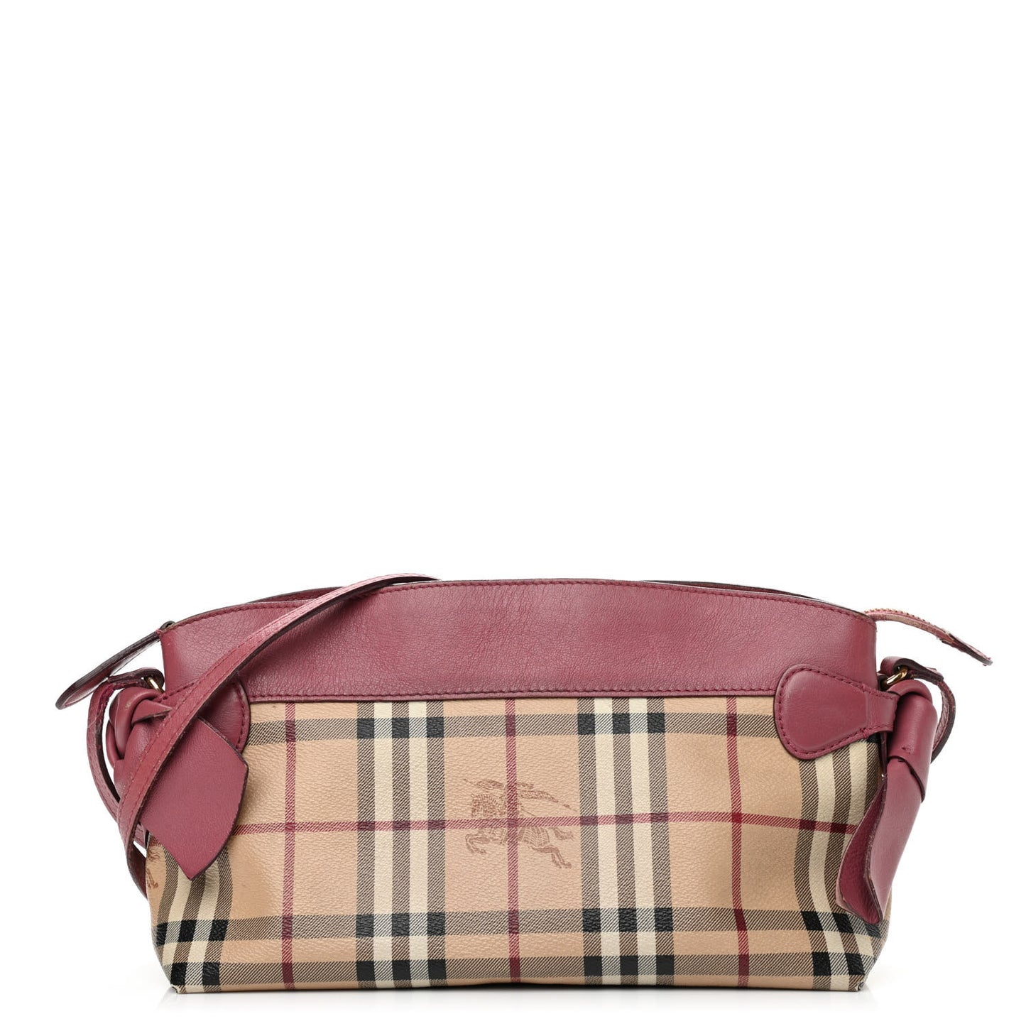 Haymarket Check Bow Tie Crossbody Bag Peony