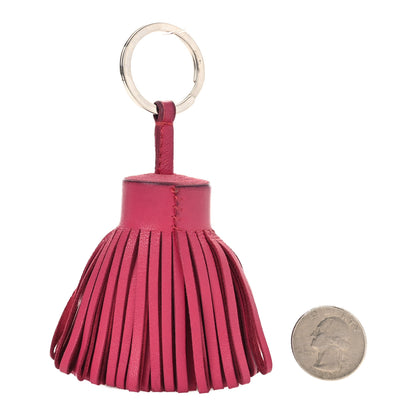 Hermes Lambskin Carmen Tassel Key Holder Rose Pourpre 2 of 4