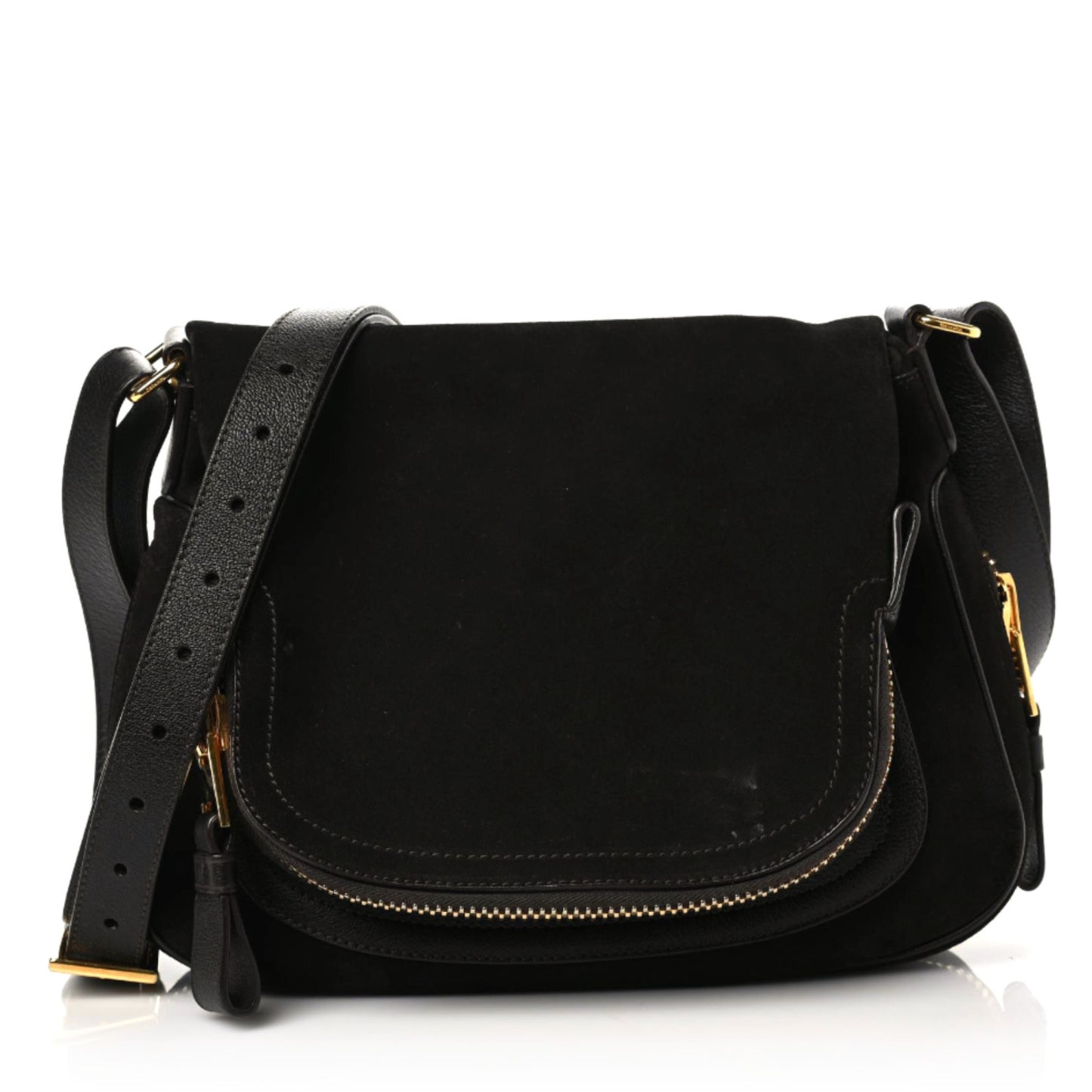 Suede Calfskin Jennifer Crossbody Brown