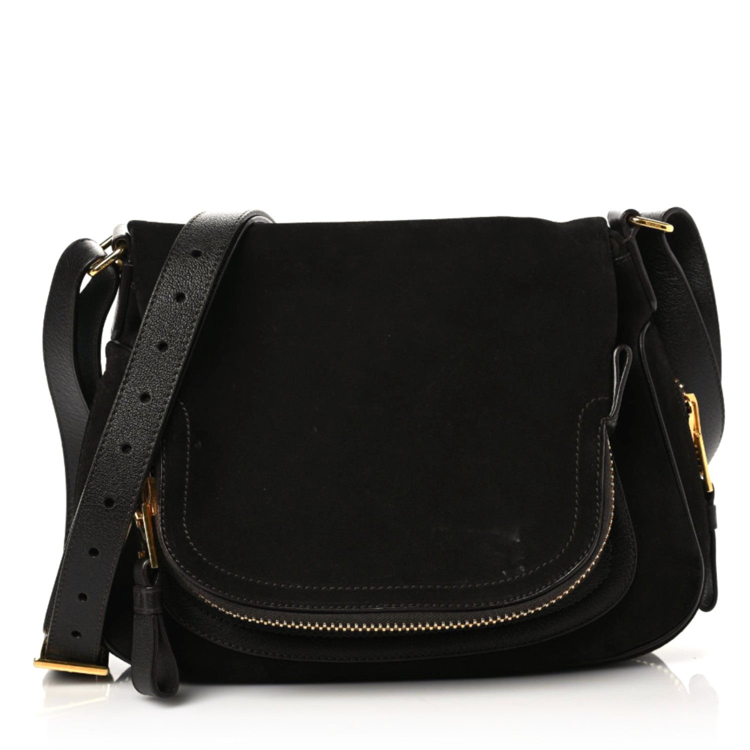 Tom Ford Suede Calfskin Jennifer Crossbody Brown 1 of 9