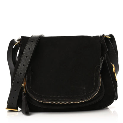 Tom Ford Suede Calfskin Jennifer Crossbody Brown 1 of 9