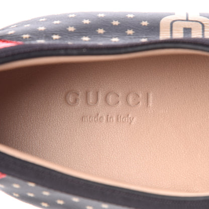 Gucci X SEGA Calfskin GUCCY Stars Womens Falacer Sneakers 38 Black 6 of 7