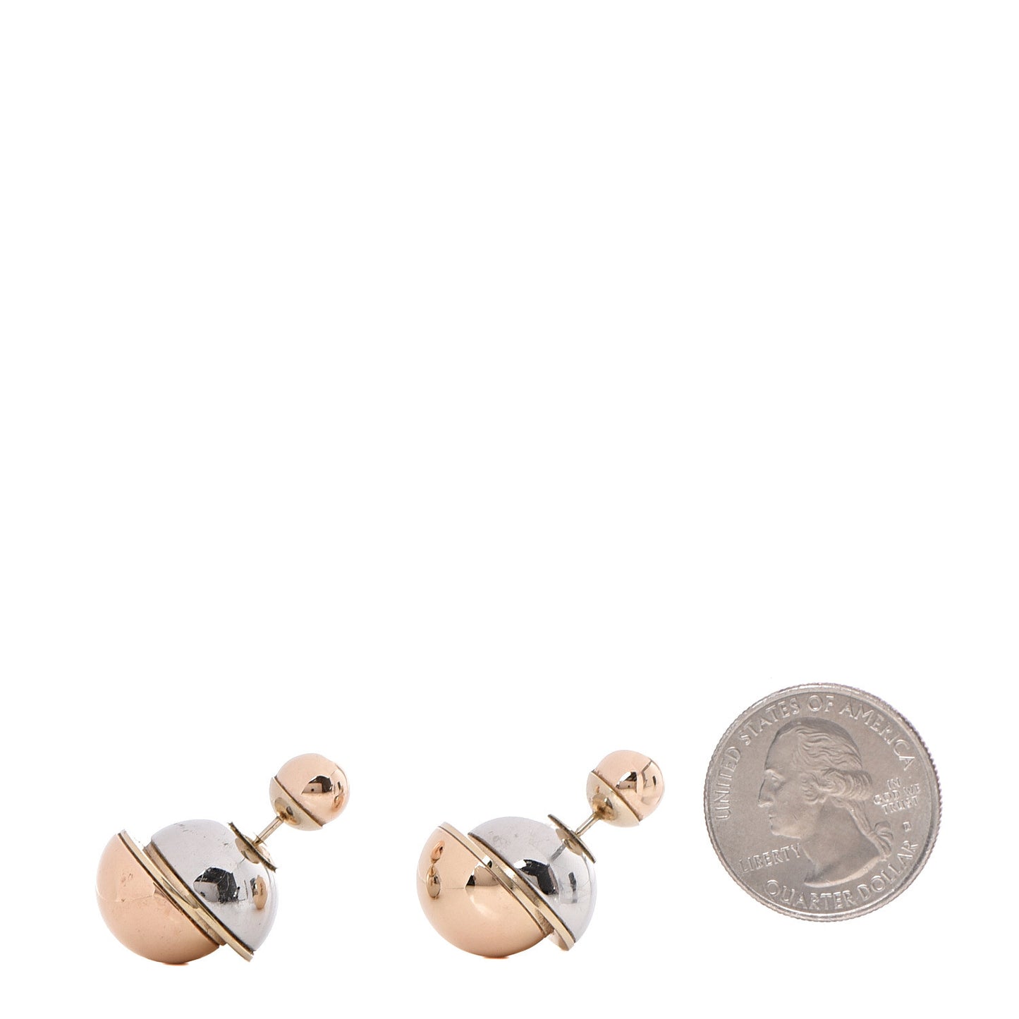 Mise En Dior Tribal Earrings Rose Gold Silver