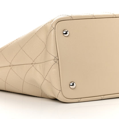 Chanel Grained Calfskin Large Fever Shopping Tote Beige 10 of 16