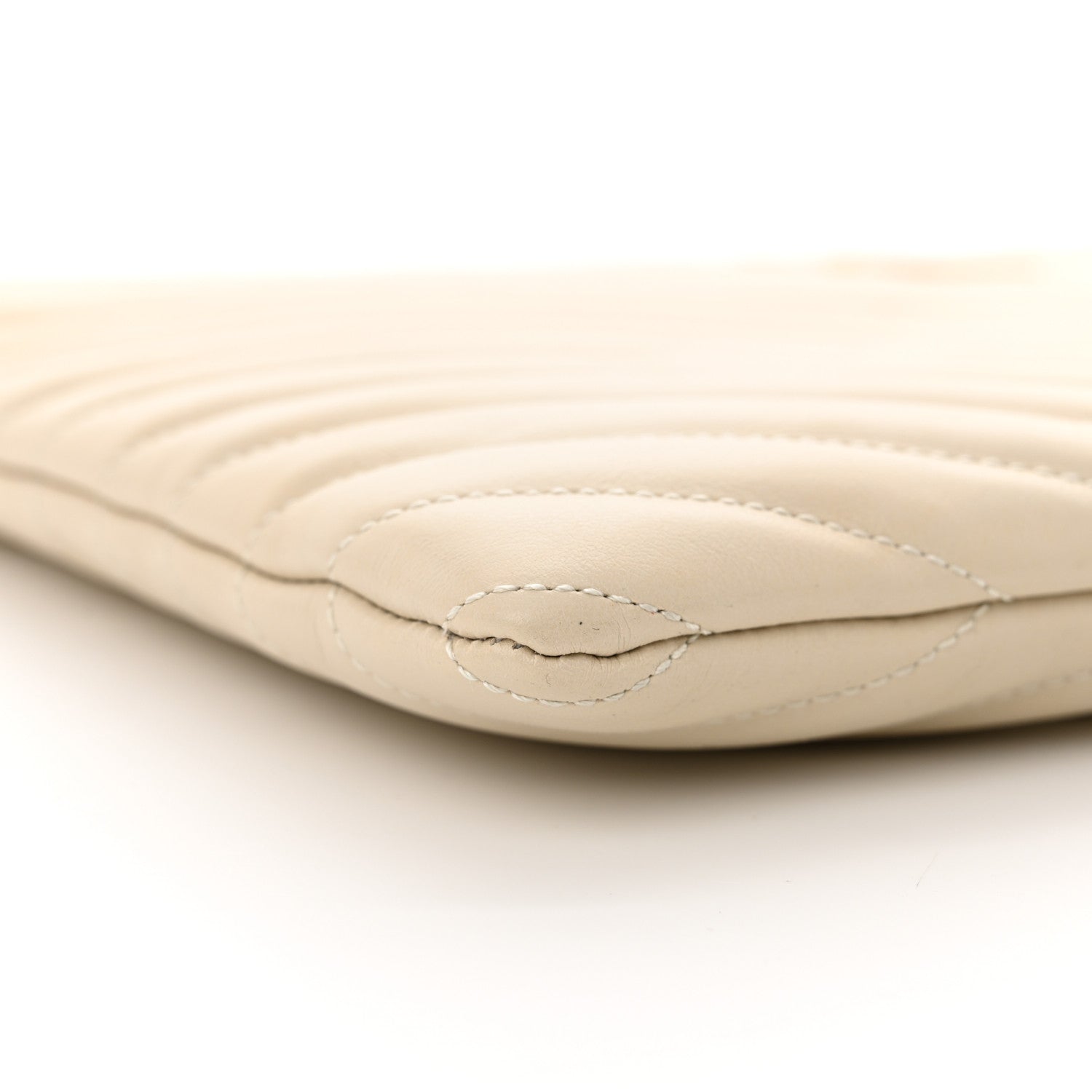 Saint Laurent Calfskin Matelasse Monogram Cassandre Tablet Pouch Sea Salt 9 of 10
