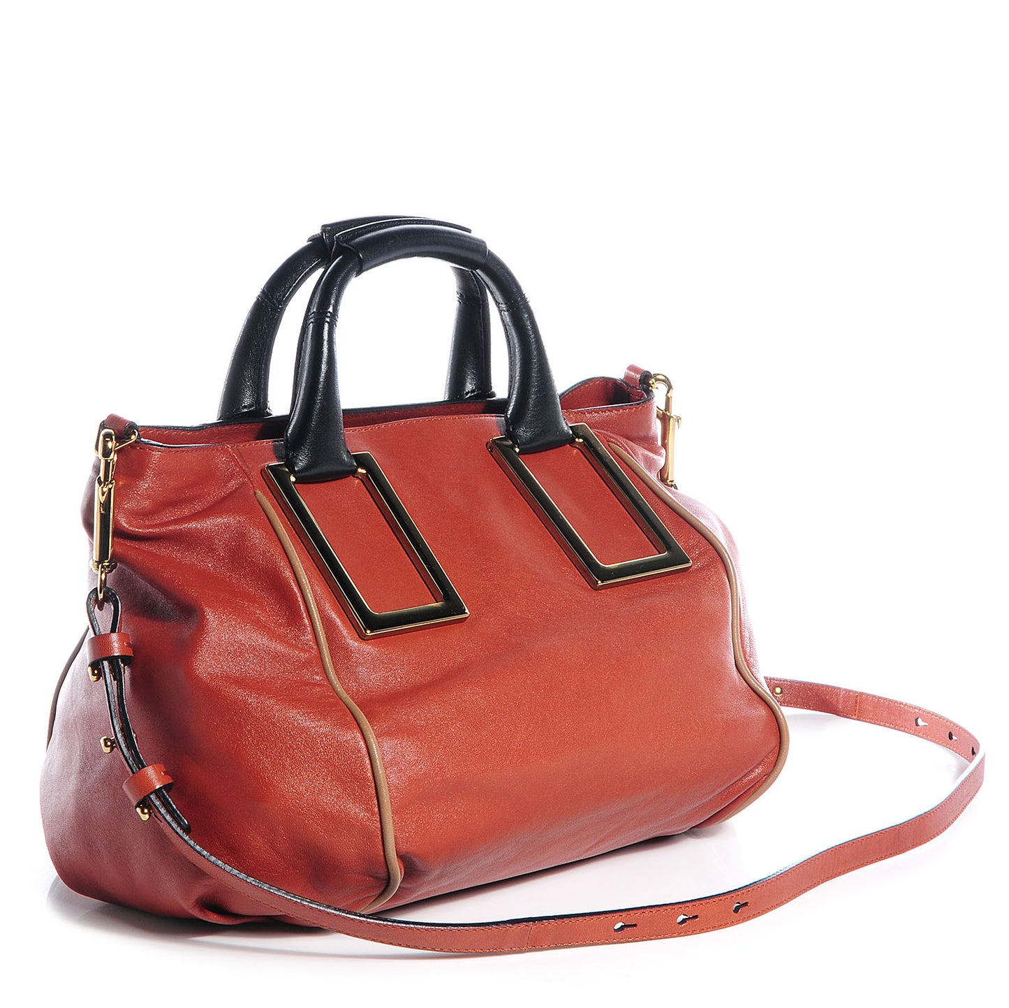 Calfskin Medium Ethel Satchel Red Blush