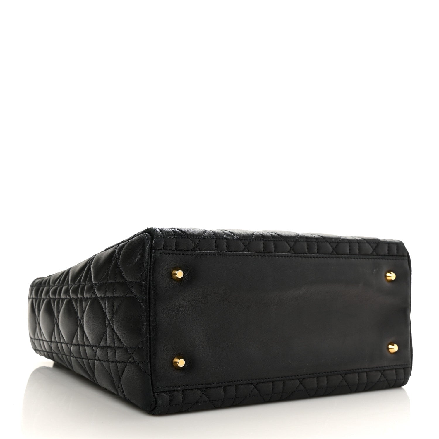 Christian Dior Lambskin Cannage Medium Lady Dior Black 4 of 12