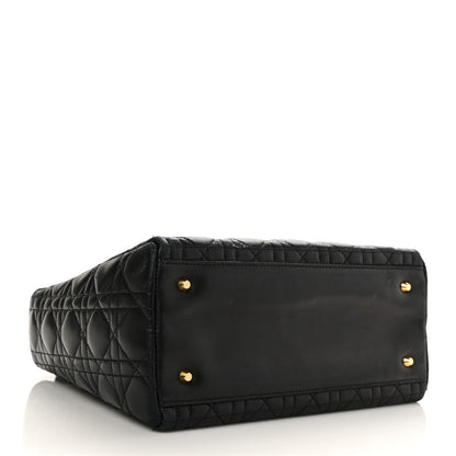 Christian Dior Lambskin Cannage Medium Lady Dior Black 4 of 12