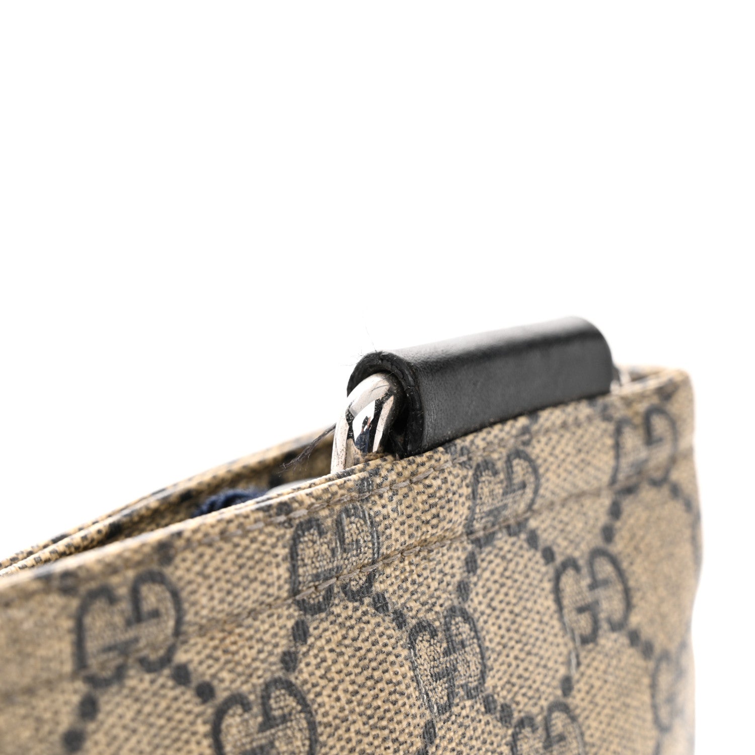 Gucci GG Plus Monogram Large Flat Messenger Bag Beige Blue 16 of 17