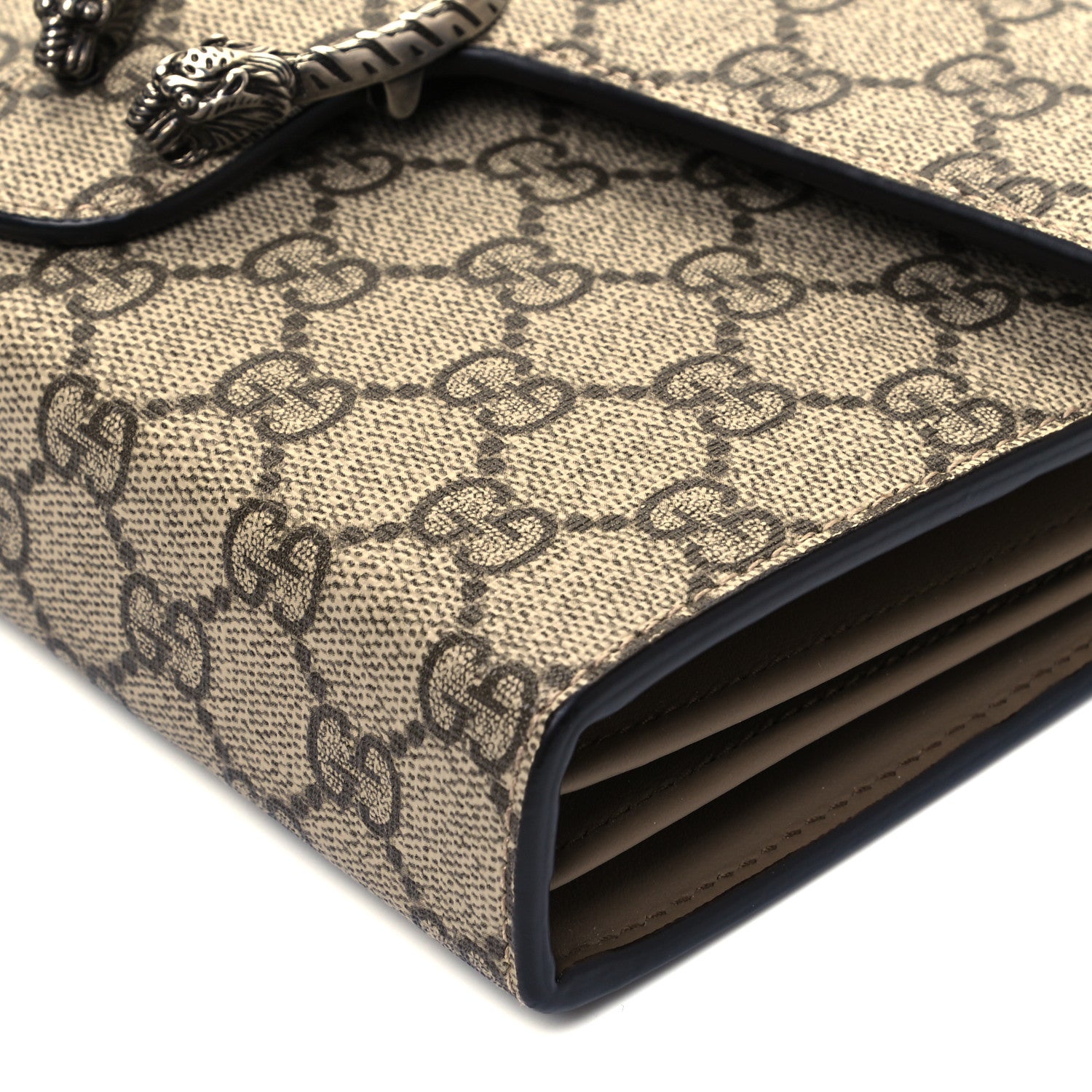 Gucci GG Supreme Monogram Mini Dionysus Chain Wallet Beige Taupe 9 of 9