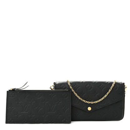 Louis Vuitton Empreinte Pochette Felicie Chain Wallet Black 1 of 10