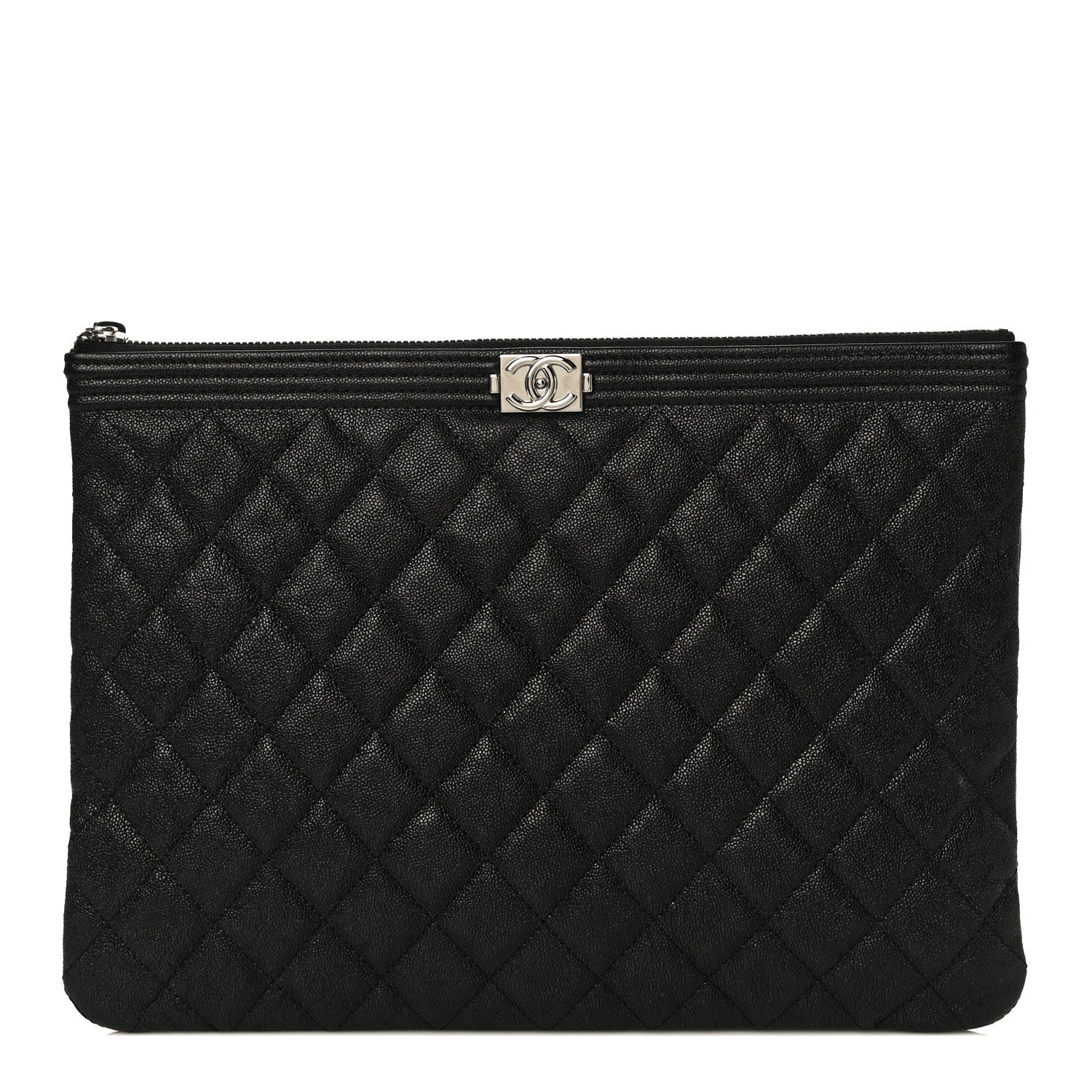 Chanel Caviar Quilted Medium Boy Cosmetic Case Black 1 of 10