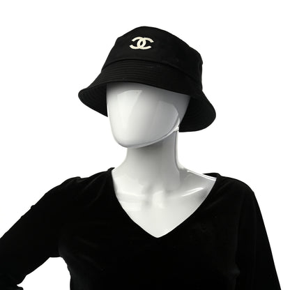 Chanel Cotton CC Bucket Hat M Black 2 of 8