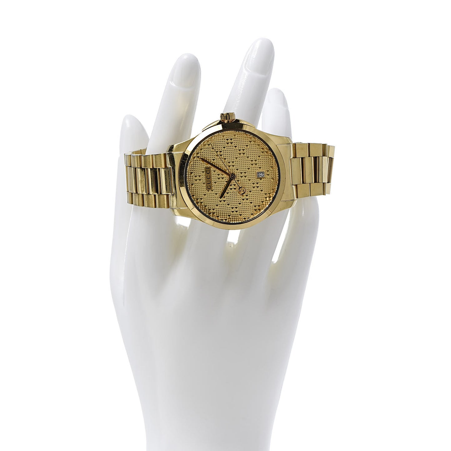 Stainless Steel 38mm G-Timeless Diamante Quartz Watch Gold
