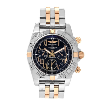 Breitling Stainless Steel 18K Yellow Gold 44mm Chronomat Automatic Watch Black IB0110 1 of 5