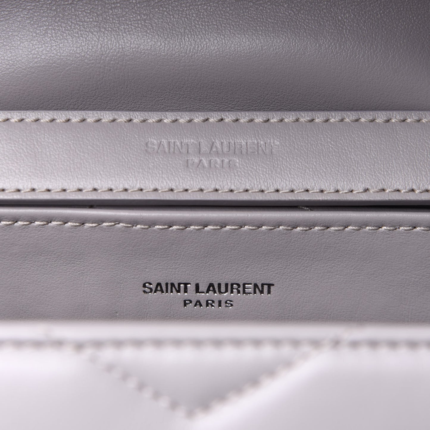 Calfskin Y Quilted Monogram Small Loulou Chain Satchel Granite