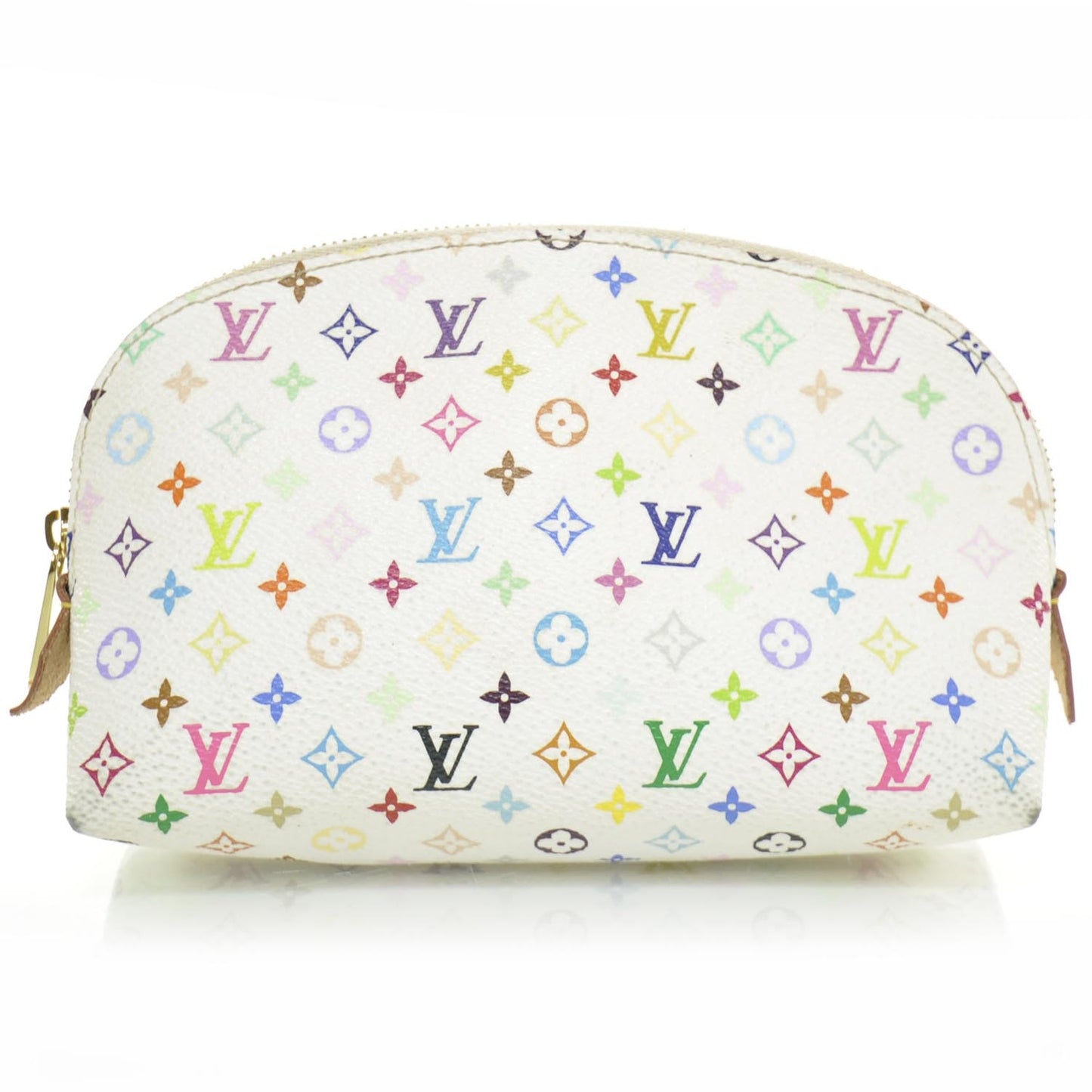Monogram Multicolor Cosmetic Pouch White Litchi