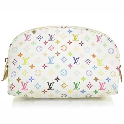 Louis Vuitton Monogram Multicolor Cosmetic Pouch White Litchi 1 of 7