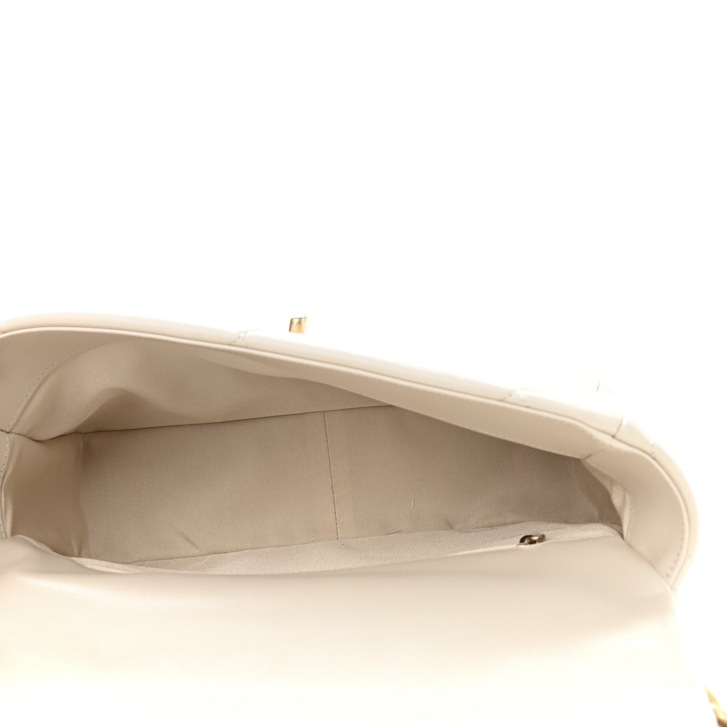 Lambskin Quilted Large Chanel 19 Flap Light Beige