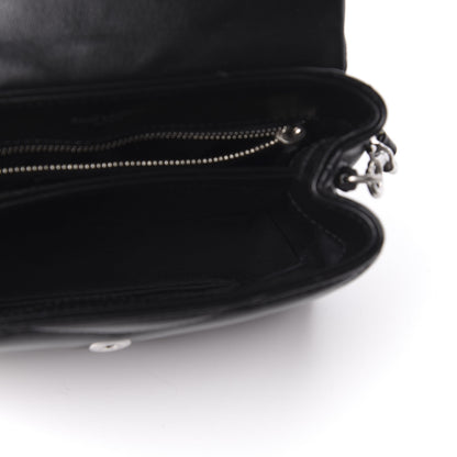 Saint Laurent Calfskin Y Quilted Monogram Toy Loulou Crossbody Bag Black 5 of 11