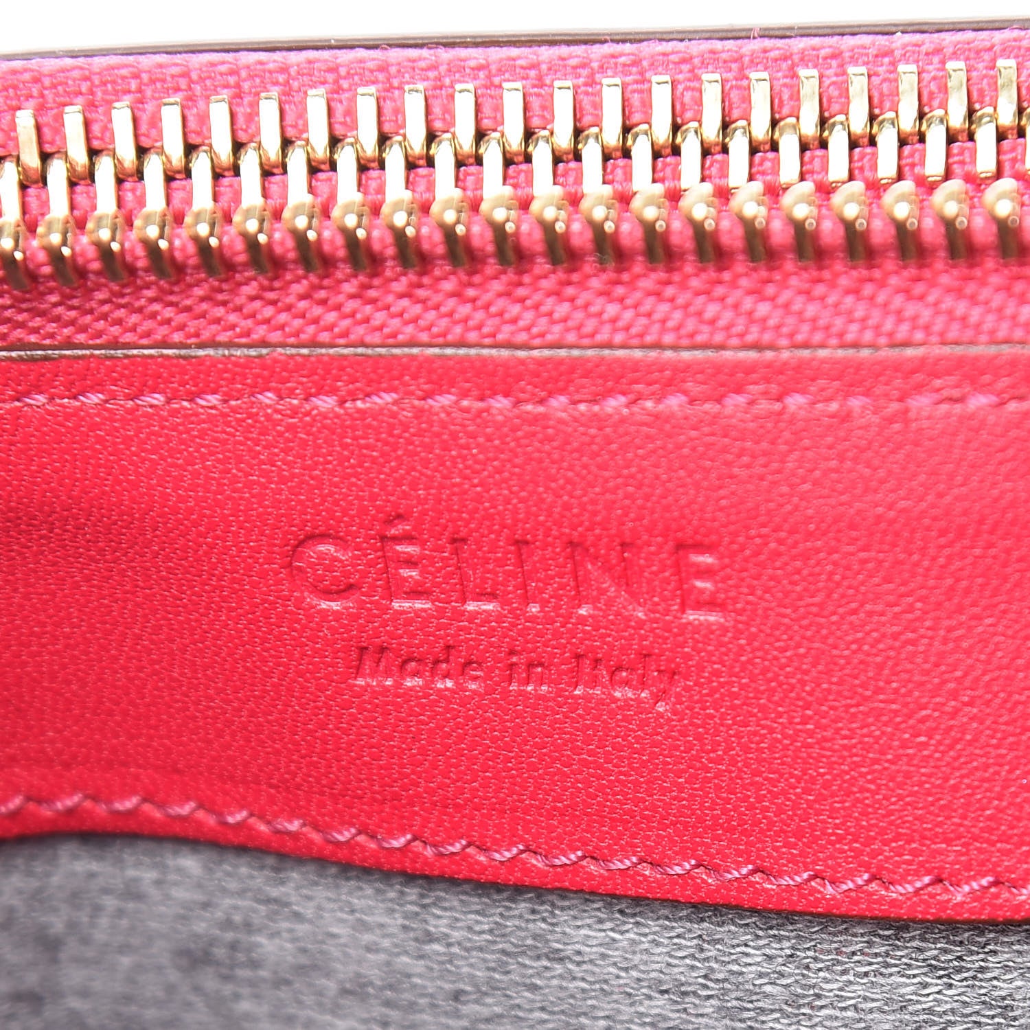 Celine Lambskin Large Trio Crossbody Bag Fuchsia 10 of 13