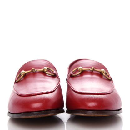 Gucci Lambskin Womens Brixton Horsebit Loafers 35.5 Hibiscus Red 2 of 10