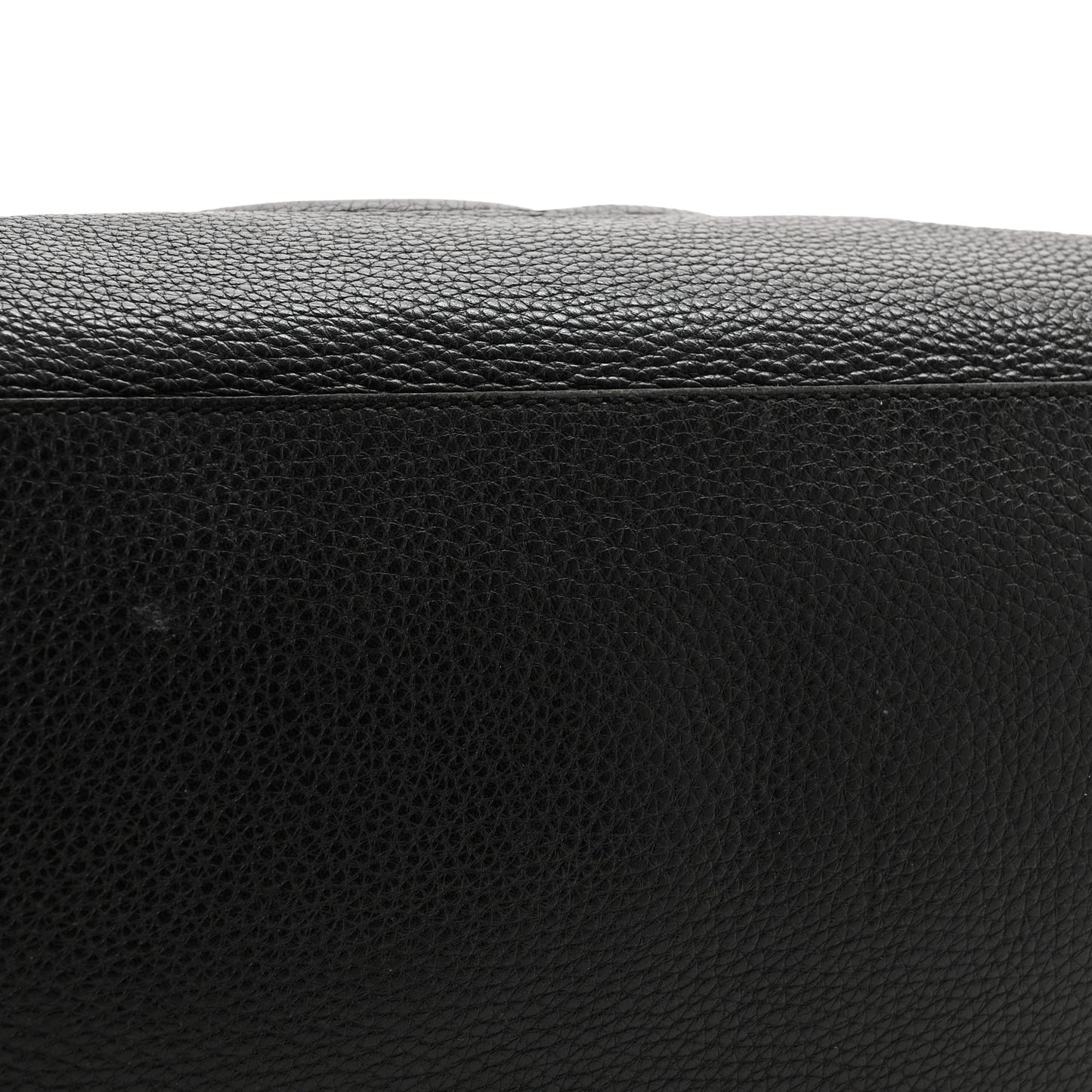 Pebbled Calfskin Medium Soho Chain Shoulder Bag Black