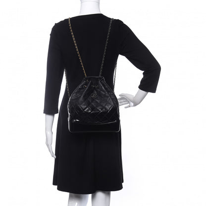 Chanel Aged Calfskin Quilted Gabrielle Backpack Black 2 of 10