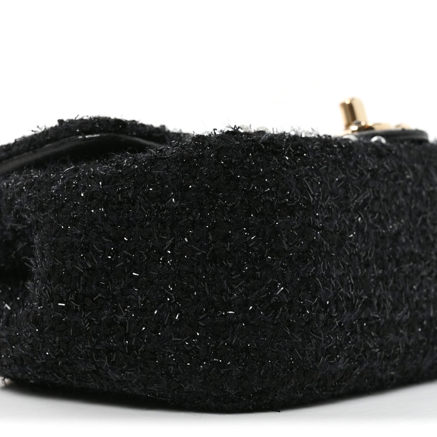 Tweed Pearl Small Cosmos Flap Black