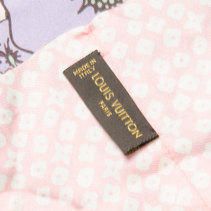 Louis Vuitton Silk Leopard Tropiques Snood Scarf Pink 4 of 4
