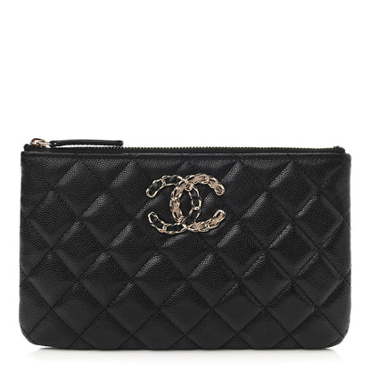 Chanel Caviar Quilted Small French New Wave CC Pouch Black 1 of 8