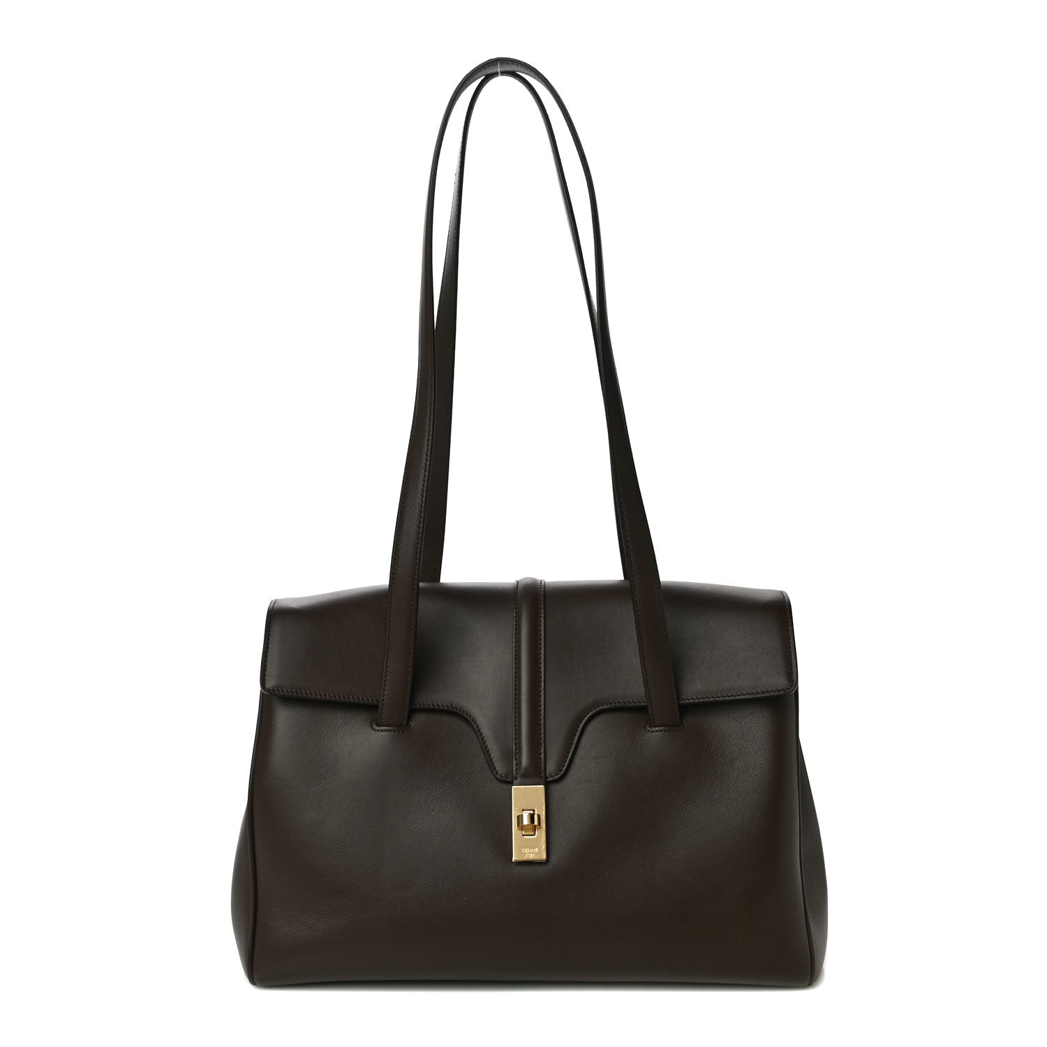 Celine Smooth Calfskin Medium Soft 16 Bag Dark Oak 1 of 11