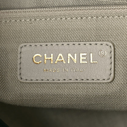Chanel Denim Small Deauville Tote Dark Blue White 8 of 11
