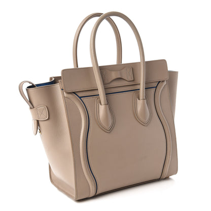 Celine Smooth Calfskin Interstice Micro Luggage Light Taupe 3 of 9
