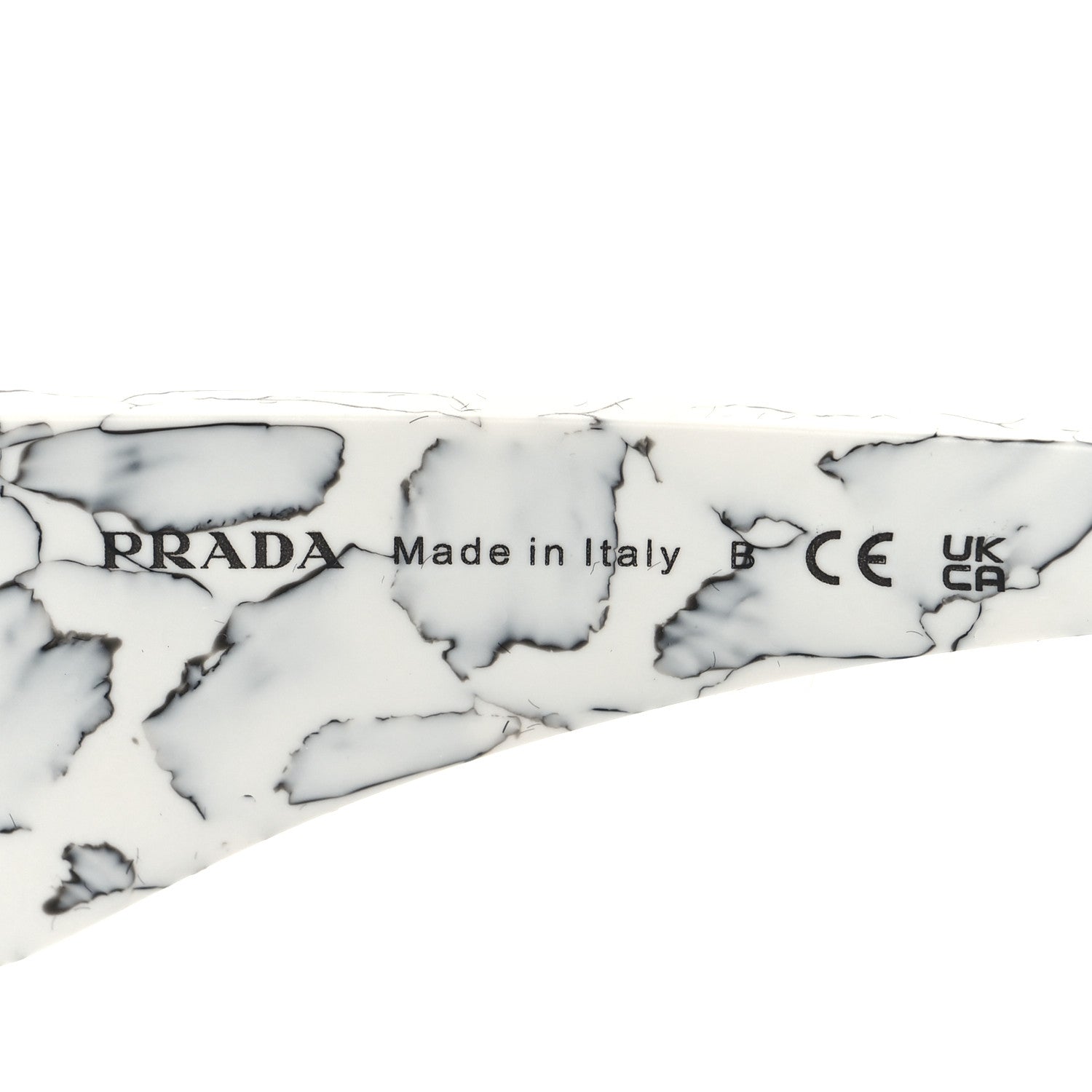 Prada Acetate Symbole Sunglasses SPR 13Z White Marble 5 of 8
