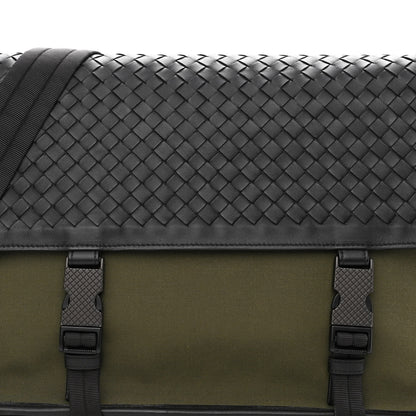 Bottega Veneta Canvas Calfskin Intrecciato Messenger 7 of 9