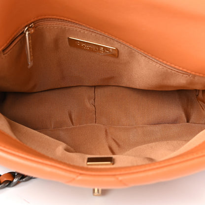 Chanel Lambskin Quilted Medium Chanel 19 Flap Light Brown 5 of 11